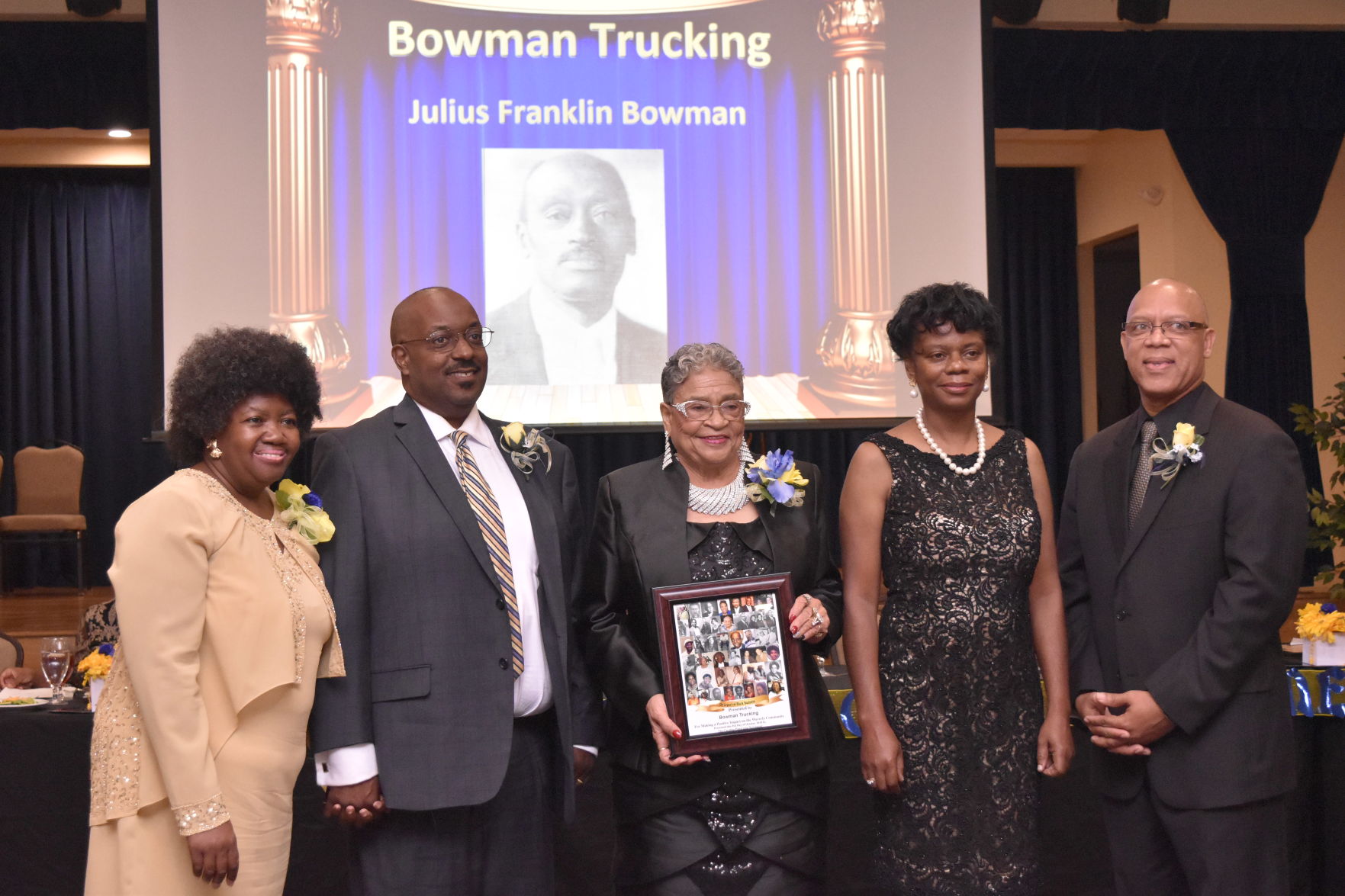 Louella Bowman Hunter receives Legacy Award for Bowman Trucking.